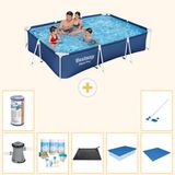 Bestway Rechthoekig Steel Pro Zwembad - 300 x 201 x 66 cm - Blauw