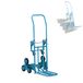 Trappenwagen Trapwagen met 8 wielen, maximaal bereik 200 kg, opvouwbare pakketwagen, 2-in-1, handleiding