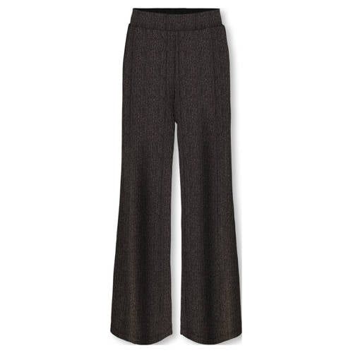 ONLY KIDS ONLY GIRL wide leg casual broek zwart/roze