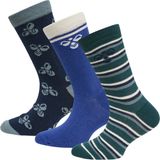 Hummel hmlALFIE SOCK 3-PACK Sneakersokken Gestreept Kinderen 24-27 DEEP TEAL