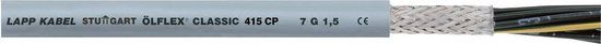 LAPP ÖLFLEX® 415 CP Câble de commande 7 G 0.50 mm² Gris 1314007/1 par mètre