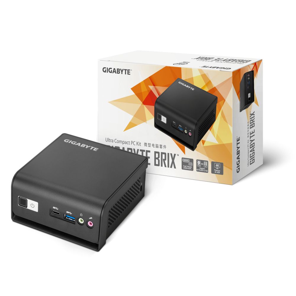 GIGABYTE BRIX GB-BMPD-6005 Mini PC Barebone - Intel Pentium Silver N6005, 4 Cores, 2 GHz, Black