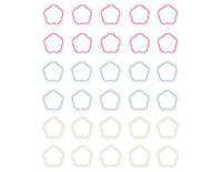Dailylike Sticker papier bloem Line 03 op bladeren diameter 10 mm 4 vellen