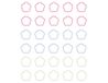 Dailylike Sticker papier bloem Line 03 op bladeren diameter 10 mm 4 vellen