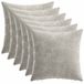 vidaXL Kussensloop Lichtgrijs 35 x 35 cm Chenille Stof 6 Stuks