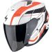 Scorpion EXO-Z1 Vue Zwart Wit Rood Jethelm - Helm