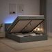 vidaXL Lit plateforme avec matelas gris foncé 140 x 190 cm tissu