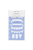 Filofax Banner Stencil Blad, Blauw