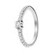 Lucardi Dames Zilveren ring met zirkonia stenen - Ring - 925 Zilver - Zilverkleurig - 18.50 / 58 mm