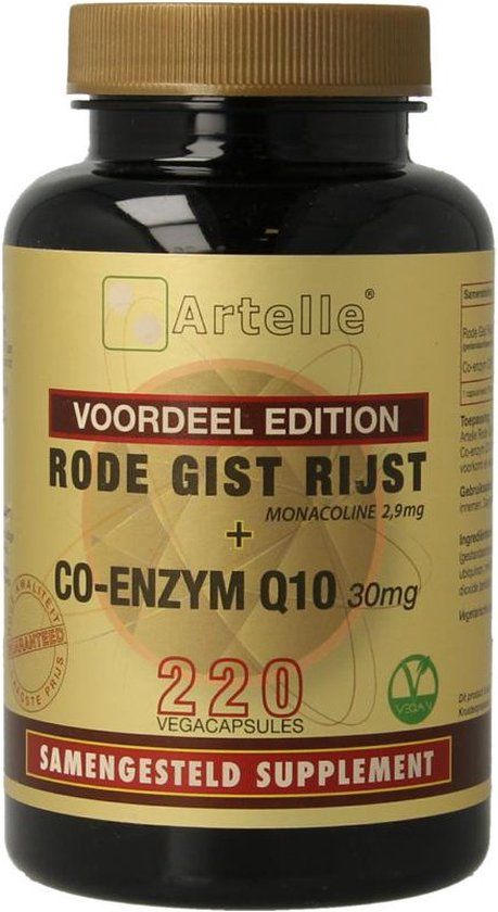 Artelle Rode Gist Rijst + Co-Enzym Q10 220 vega capsules