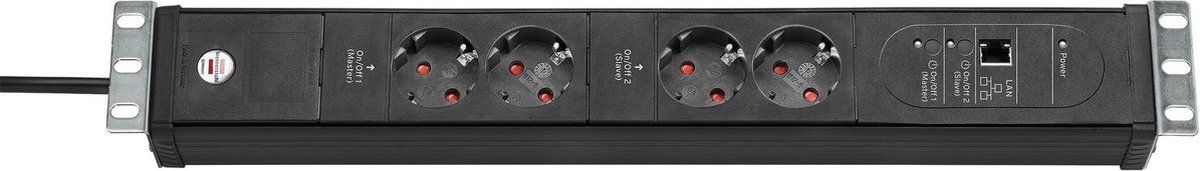 Brennenstuhl 1156057984 Steckdosenleiste 19 Zoll Schwarz - 3m