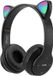 DrPhone Draadloze Kattenoor Koptelefoon Met Microfoon – Bluetooth 5.0 – RGB LED verlichting – MicroSD ingang + Aux 3.5mm + Ingebouwde batterij 400Mah