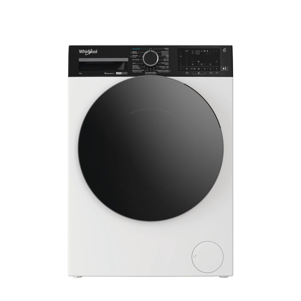 Whirlpool WPM 966W ADS BE AutoDose Wasmachine - 9 kg - 1600 RPM - Wit, Zwart