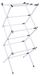 Tringle de séchage - Étagère de séchage - Extensible et pliable - Acier inoxydable - Taille réglable - 6 niveaux, 11 barres - Blanc