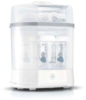 Chicco Modulaire flessen-sterilisator met natuurlijke stoom, geschikt voor magnetron, met 3 configuraties, snel en eenvoudig te bedienen, tot 6 flessen à 330 ml, met keramische coating, snel