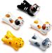 Sans marque Set de 5 porte-baguettes pour chat – Porcelaine style japonais Maneki-neko – Porte-couverts pour fourchette/couteau/cuillère