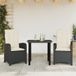 Maison Exclusive - Salon de jardin 3 pièces avec coussins, rotin synthétique noir