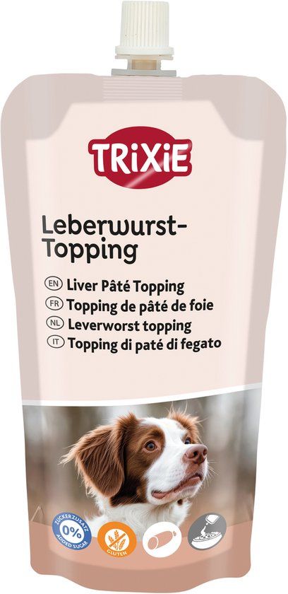 Trixie Leverworst Topping - Glutenvrij Hondenvoer - 300ml Vloeibare Snack voor Kieskeurige Honden