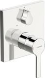 Hansa Hansaronda functionele eenheid met decoratieset Eenhandige wandmengkraan 4384, rozet vierkant 150x150mm, verchroomd - 83843583