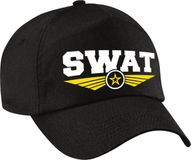Bellatio Decorations Politie SWAT speciale eenheid logo zwart pet / baseball cap voor kinderen - Politie verkleedkleding