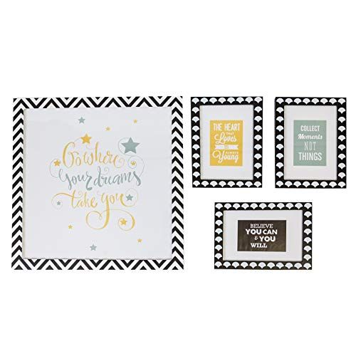 13Casa 13 Home Set van 4 Frames, 38 x 1 x 40 H cm Wit