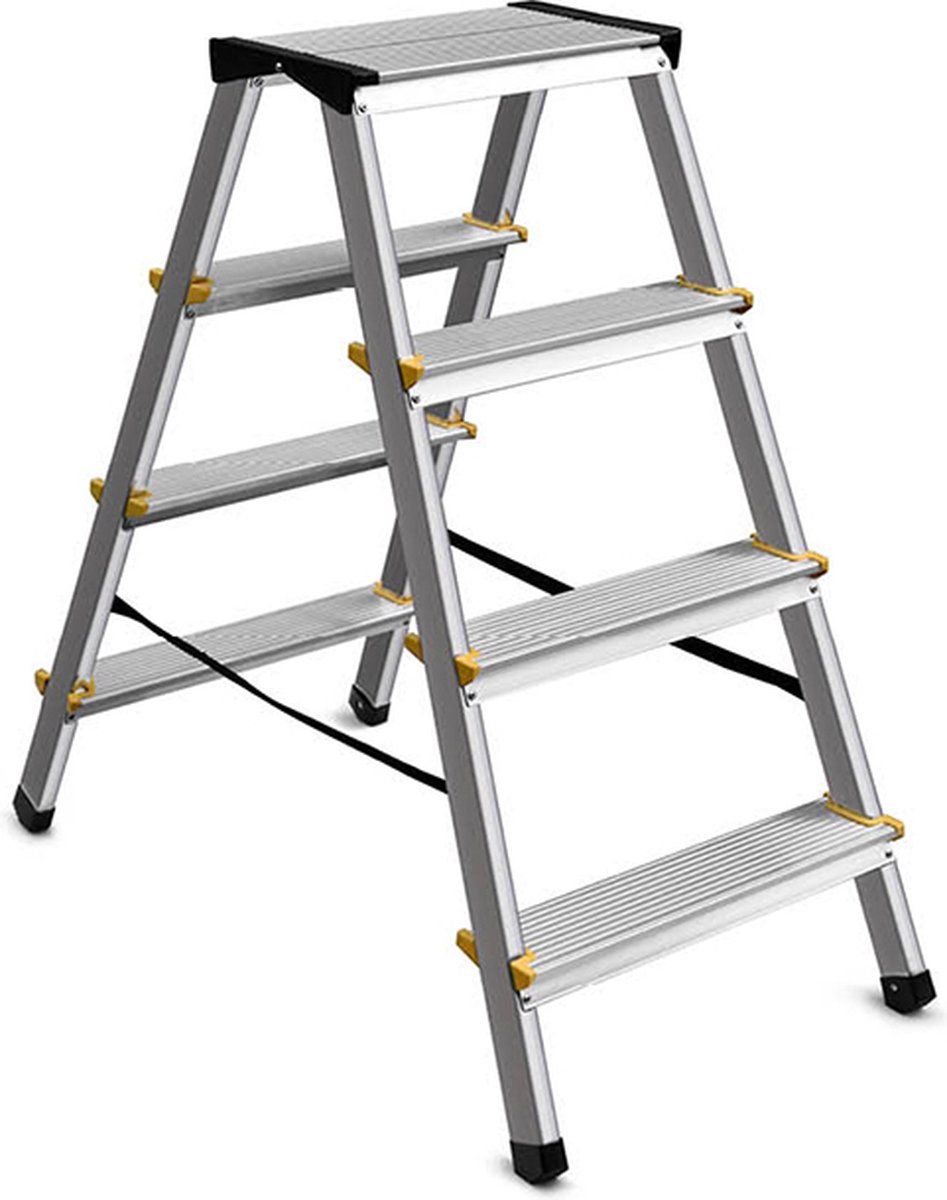 Escalo Steppy Huishoudtrapje - 2 x 4 treden - Aluminium - 150 kg