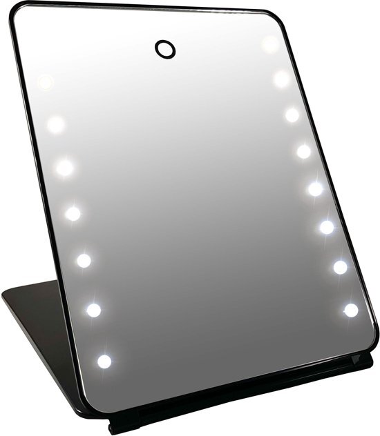 Gerard Brinard Make-up Spiegel I-pad zwart 16x LED met Touch Sensor Accu