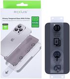 Rixus Privacy Tempered Glass With Fit Box For Apple iPhone 16 Pro Max