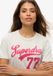 Superdry Super 77 T-shirt Dames Glacier Grey Marl UK12-EU40