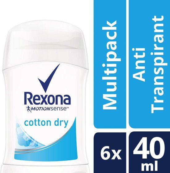Rexona Women Ultra Dry Cotton Deodorant Stick - 6 x 40ml