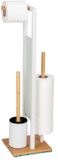 Wenko Toiletpapierhouder en WC-borstel RIVALTA, 3-in-1, zilver