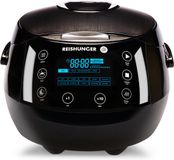 Reishunger Digitale Rijstkoker Zwart - 1.5L, 12 Programma's, Stoominzet, Timer, Warmhoudfunctie