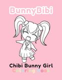 BunnyBibi's Daily Life: Chibi Bunny Girl Coloring Book