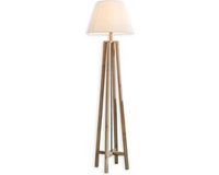 LOBERON Staande lamp Edgewood bruin/linnen