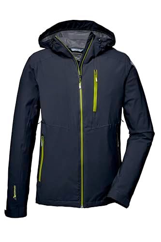 killtec Heren Functioneel jack waterdicht/outdoorjack met capuchon KOS 25 MN JCKT, dark navy, L, 41314-000