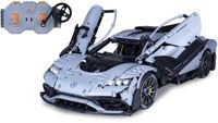 Jamara Constructiespeelgoed - 402862 RC CaDa Bricks - Mercedes-AMG ONE Sportauto - Grijs - 2,4GHz Bouwstenen set - 1:8