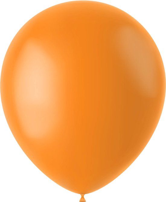 Folat - Ballonnen Tangerine Orange Mat 33 cm - 50 stuks - WK voetbal 2026 - Olympische spelen