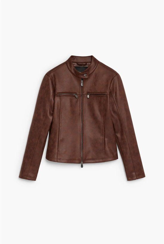 Desigual Damesjas Imitatieleer Oscuro Marron S