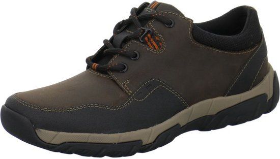 Clarks Veterschoenen Heren Leer Dunkel-Braun Maat 42