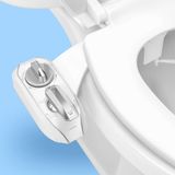 LUXE Bidet NEO 320 Plus – nieuwe generatie warmwaterbidet toiletbrilbevestiging met innovatieve EZ-Lift-scharnieren, dubbele sproeiers en 360° zelfreinigingsmodus (chroom)