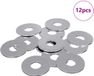 vidaXL - Washers - 12 pieces - Silver - 18 x 18 x 1.2 mm - Iron