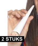 Smiffys Nep Marihuana/Cannabis joint - 2x - 22 cm - Hippie - Sixties - Flower Power - verkleed accessoires