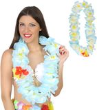 Atosa Hawaii guirlande - 2x - Couleurs tropicales bleu
