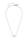 PURELEI Ketting Letter Heart V Roségoud Roestvrij staal 55 cm