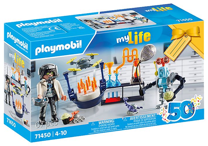 PLAYMOBIL 71450 My Life Onderzoekers met robots - Actie/avontuur speelset voor kinderen vanaf 4 jaar