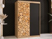 SOSNY Armoire 2 portes coulissantes 120 cm chêne artisan