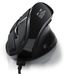 CSL Souris verticale filaire avec écran OLED, souris USB ergonomique avec boutons programmables, taux d'images de 1200 à 2400 dpi, pour droitier, noir