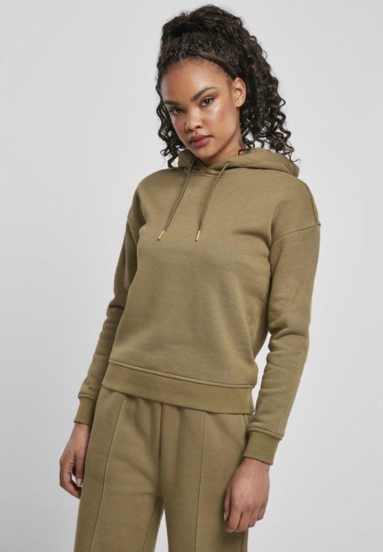 Urban Classics Basic Hoodie - Groen - XL - Dames