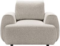 Vente-unique Fauteuil in lichtgrijs gemêleerde stof MONELIA