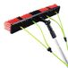 Telescopic window cleaning pole with water brush